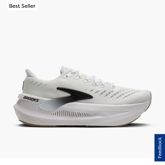 Brooks Cream Running Shoes with Black Accents - Picture 2 of 4